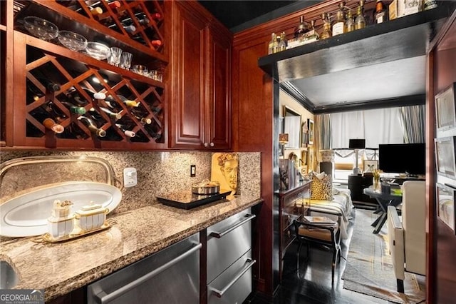 1421 Peachtree St NE Unit 203, Atlanta, GA 30309 - bar featuring decorative backsplash