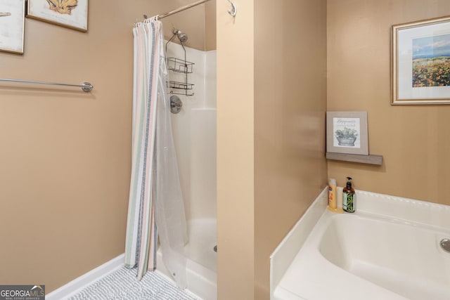 139 Heath Dr S, Macon, GA 31220 - full bath featuring a stall shower and a garden tub