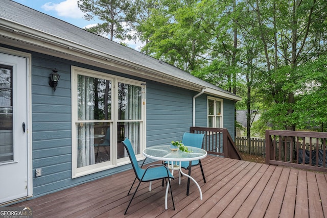 139 Heath Dr S, Macon, GA 31220 - wooden terrace featuring outdoor dining space