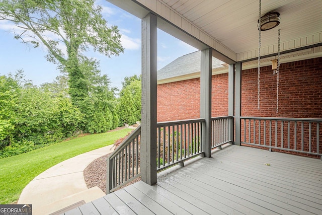 516 Main St, Hiram, GA 30141 - deck featuring a yard
