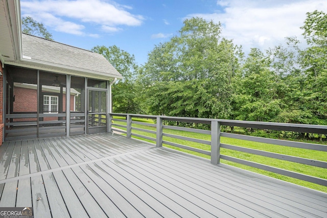 516 Main St, Hiram, GA 30141 - deck featuring a sunroom