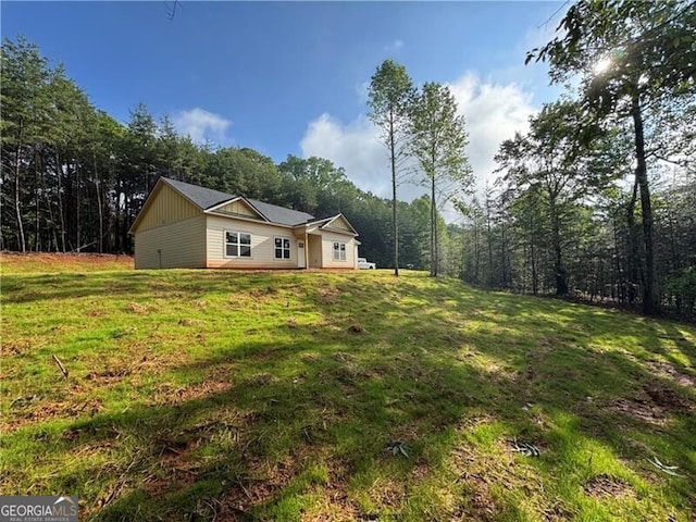 2717 Damascus Church Rd, Dahlonega, GA 30533 - view of grassy yard featuring a wooded view