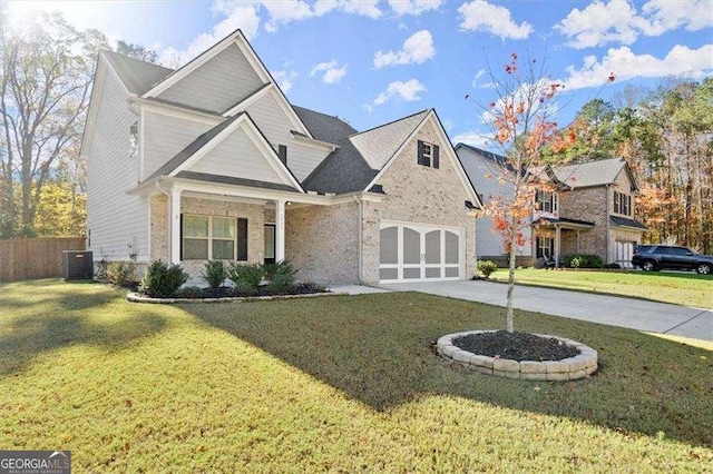 1511 Arica Ave, Lawrenceville, GA 30043 - view of front of house featuring driveway, cooling unit, and brick siding