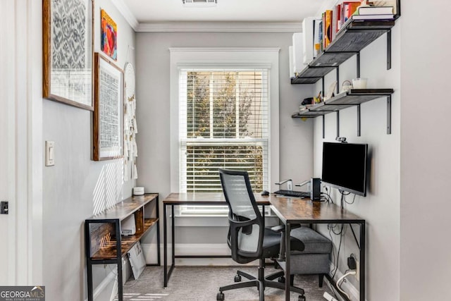 2217 Virginia Pl NE, Atlanta, GA 30305 - carpeted office with ornamental molding and baseboards