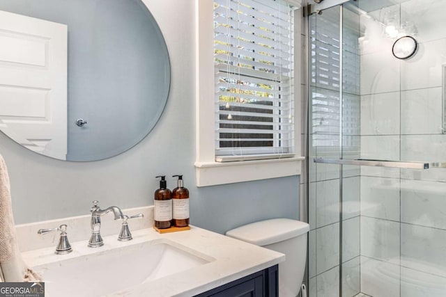2217 Virginia Pl NE, Atlanta, GA 30305 - bathroom with vanity and a stall shower