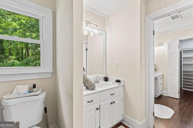 3441 Sherrod Dr SW, Marietta, GA 30060 - bathroom with plenty of natural light, wood finished floors, and vanity