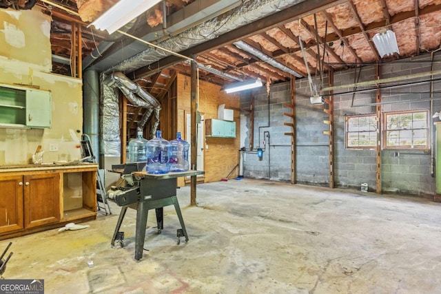 3441 Sherrod Dr SW, Marietta, GA 30060 - basement featuring concrete block wall