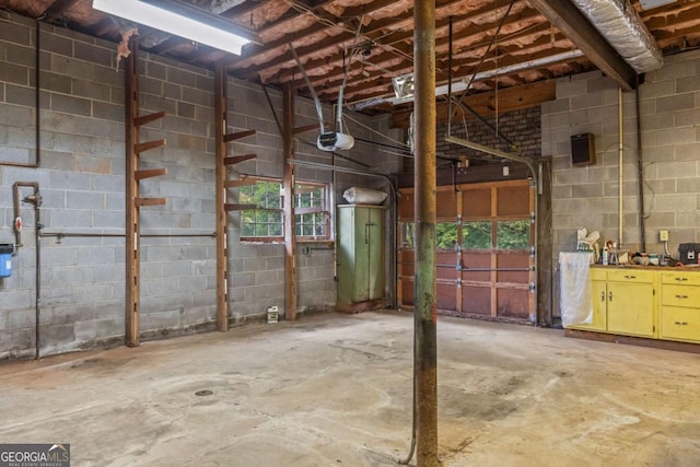 3441 Sherrod Dr SW, Marietta, GA 30060 - garage with concrete block wall