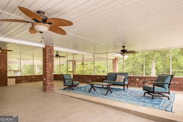 3842 Kay Cir, Blackshear, GA 31516 - sunroom / solarium featuring ceiling fan and plenty of natural light