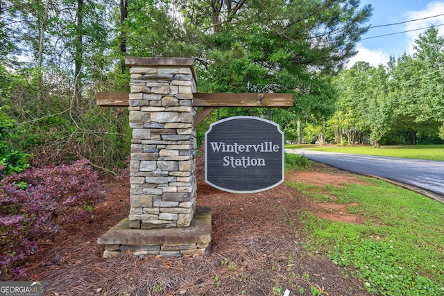 view of community sign