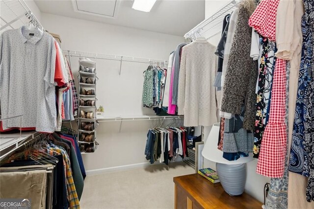 3365 Buffington Ln, Cumming, GA 30040 - spacious closet featuring carpet and attic access