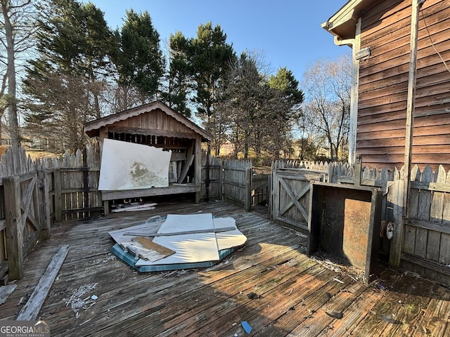 3709 Charlotte Dr, Rex, GA 30273 - deck with a fenced backyard