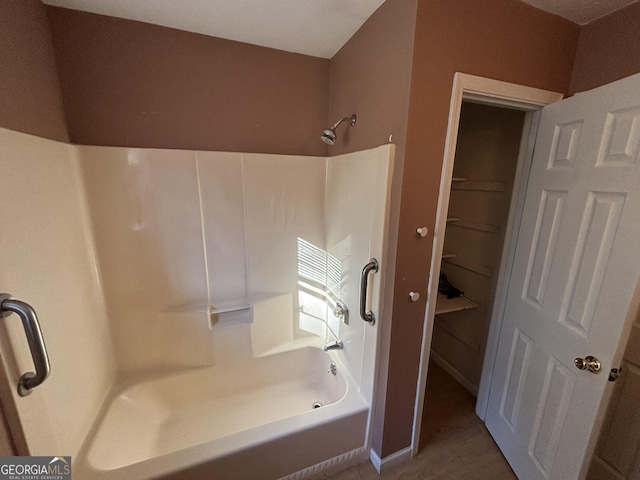 3709 Charlotte Dr, Rex, GA 30273 - full bathroom with bathtub / shower combination and tile patterned flooring