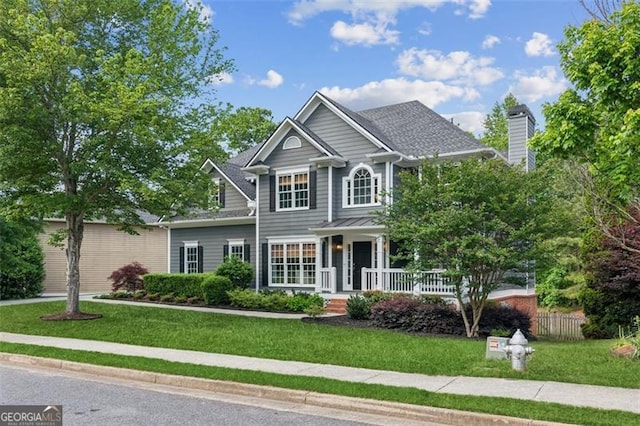 traditional home featuring a porch