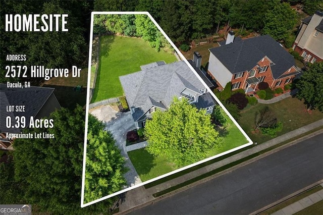 view of property location with property parcel outlined