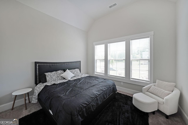 485 Discovery Lake Dr, Fayetteville, GA 30215 - bedroom featuring vaulted ceiling, baseboards, and carpet