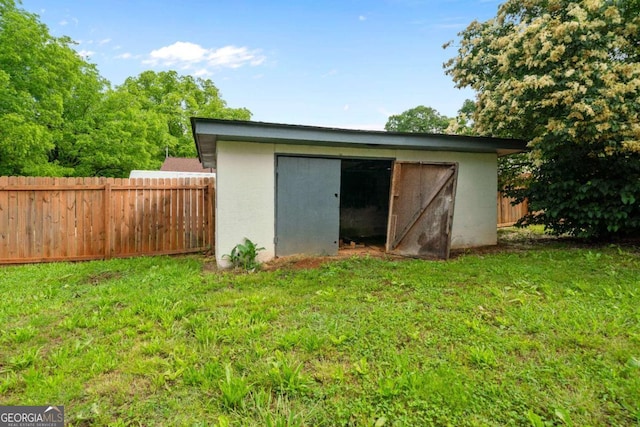 view of shed