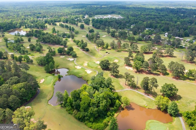 836 Palmetto Tyrone Rd, Sharpsburg, GA 30277 - aerial view of a nearby body of water, a golf club, and a heavily wooded area