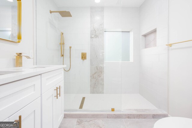 2131 Glendale Dr, Decatur, GA 30032 - full bath with vanity, a walk in shower, and toilet