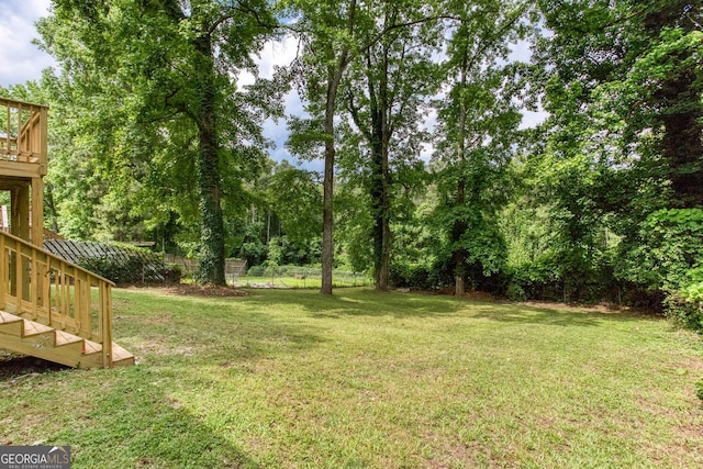 2131 Glendale Dr, Decatur, GA 30032 - view of yard with a wooden deck