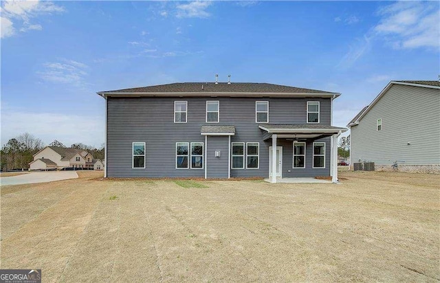 242 Linford Dr, Locust Grove, GA 30248 - back of property featuring a patio and ceiling fan