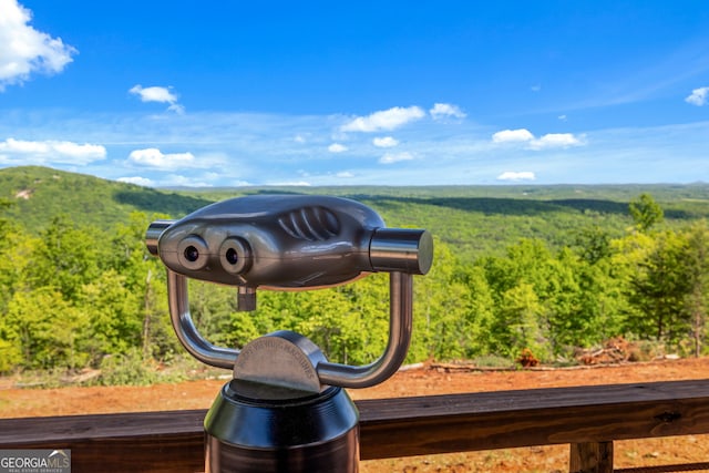 exterior view of a wooded view