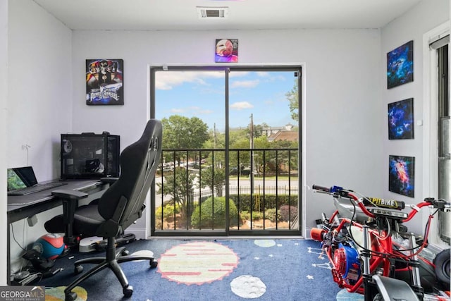 view of home office