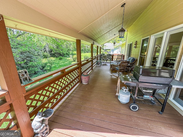 30 Putter Ln, Dillard, GA 30537 - wooden terrace featuring a porch