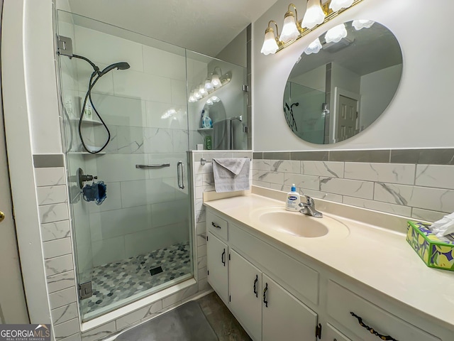 30 Putter Ln, Dillard, GA 30537 - bathroom featuring a shower stall and vanity