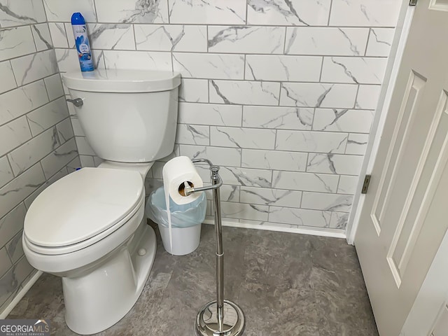 30 Putter Ln, Dillard, GA 30537 - bathroom with toilet and tile walls