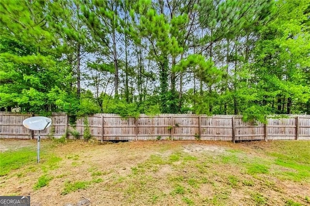 view of fenced backyard