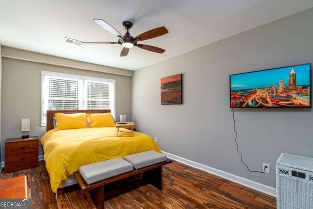 3224 Canary Ct, Decatur, GA 30032 - bedroom featuring wood finished floors and ceiling fan