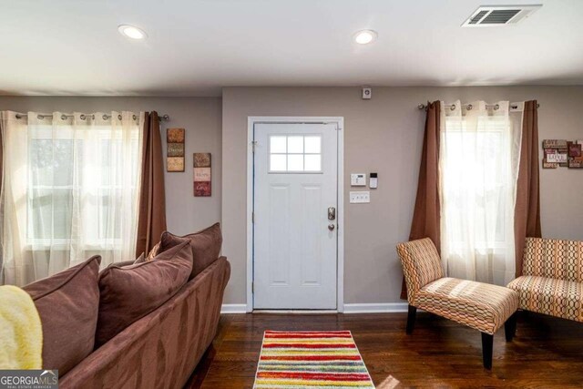 3224 Canary Ct, Decatur, GA 30032 - entrance foyer featuring dark wood-style flooring and recessed lighting