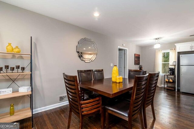 3224 Canary Ct, Decatur, GA 30032 - dining area featuring dark wood finished floors and recessed lighting