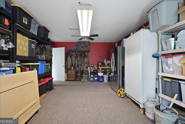 142 Dawn Cir, Brunswick, GA 31523 - storage featuring a ceiling fan