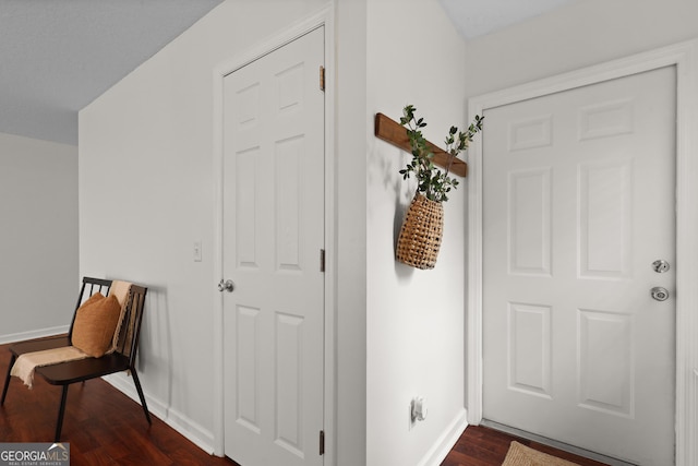 142 Dawn Cir, Brunswick, GA 31523 - entryway with dark wood finished floors and baseboards