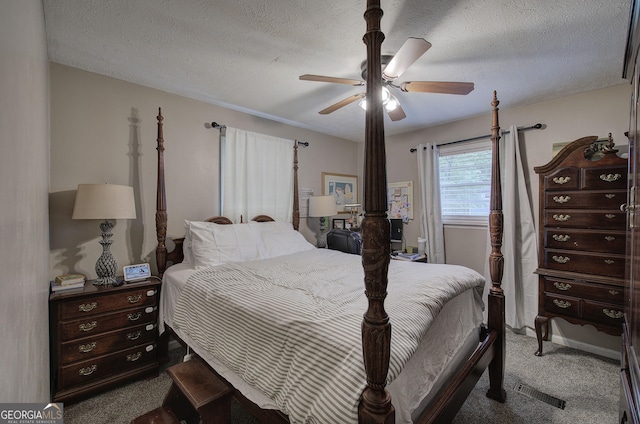 7 Valley View Dr, Cartersville, GA 30120 - carpeted bedroom with a textured ceiling and ceiling fan