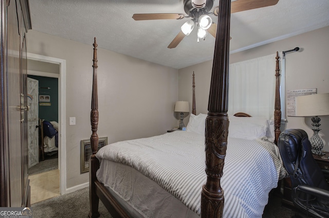 7 Valley View Dr, Cartersville, GA 30120 - bedroom featuring carpet flooring, a ceiling fan, and heating unit