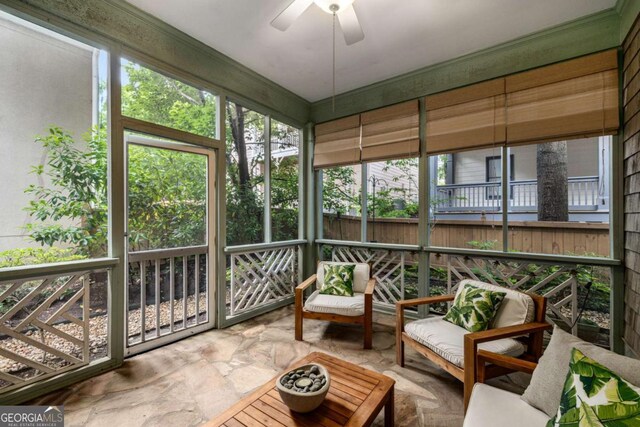 626 Kimberly Ln NE, Atlanta, GA 30306 - sunroom / solarium with ceiling fan