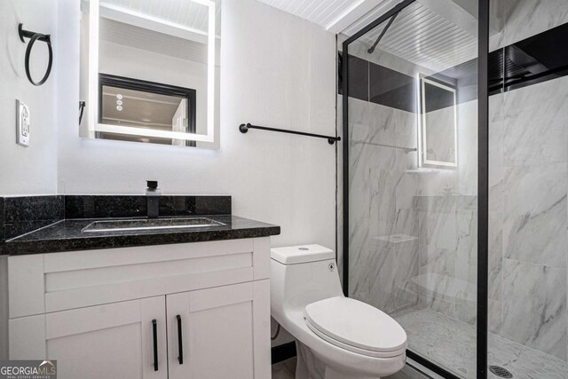 788 Sherwood Rd, Gainesville, GA 30501 - full bathroom with a marble finish shower and vanity