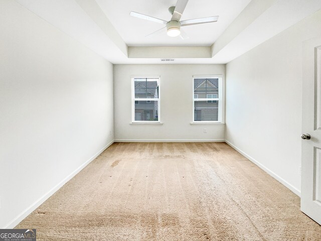4922 Longview Walk, Decatur, GA 30035 - carpeted empty room featuring a ceiling fan and a raised ceiling