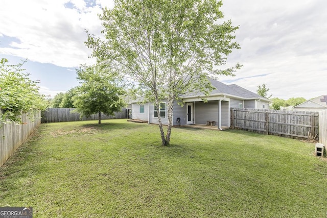 view of yard featuring a patio