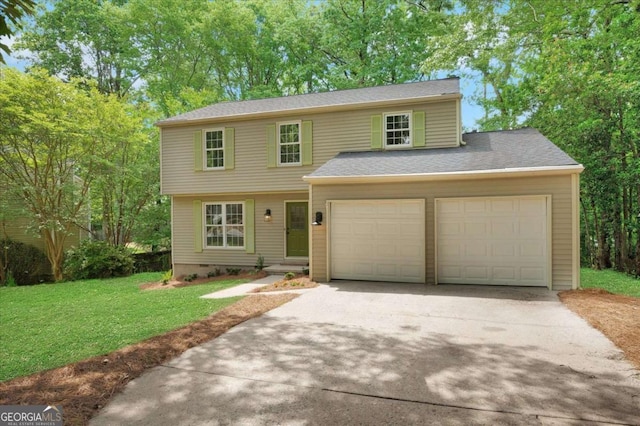 4368 Heritage Glen Ct, Marietta, GA 30068 - view of front of house with driveway, a front lawn, and an attached garage