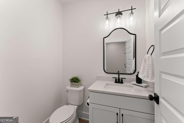 1087 Webb W Rd, Cleveland, GA 30528 - half bathroom with vanity and toilet