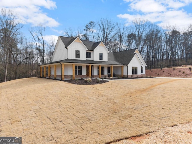 1087 Webb W Rd, Cleveland, GA 30528 - modern inspired farmhouse featuring a porch and board and batten siding