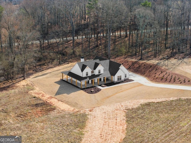 1087 Webb W Rd, Cleveland, GA 30528 - view of subject property with a heavily wooded area