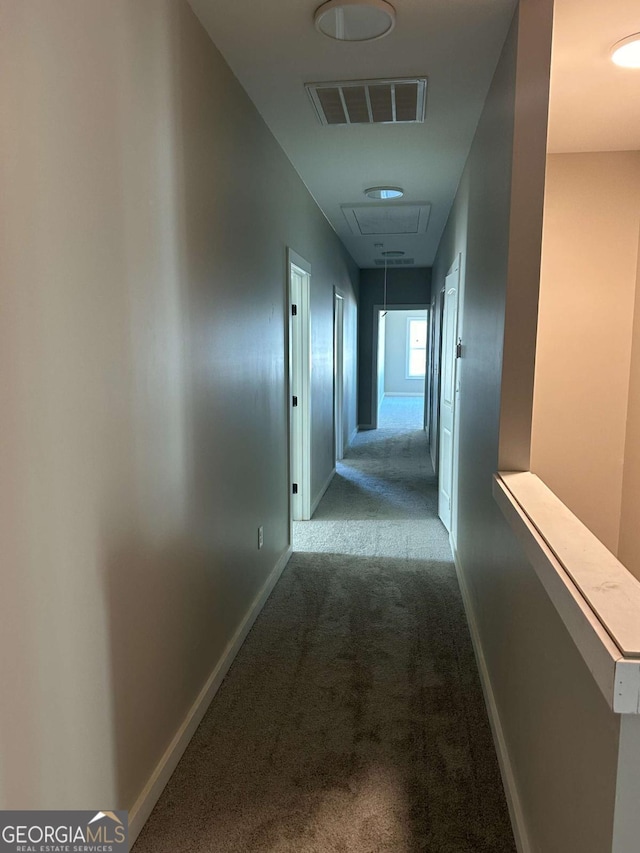 113 Sidetrack Cir, Comer, GA 30629 - corridor with carpet, baseboards, and attic access