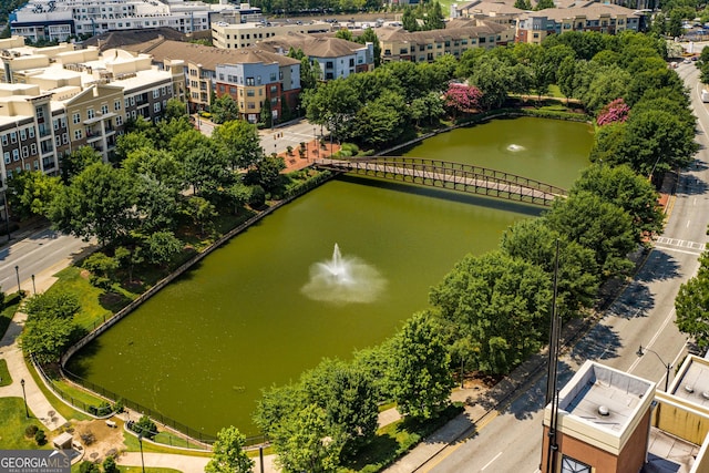 drone / aerial view of a nearby body of water