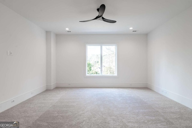5211 Powers Ferry Rd, Sandy Springs, GA 30327 - carpeted empty room featuring a ceiling fan and recessed lighting
