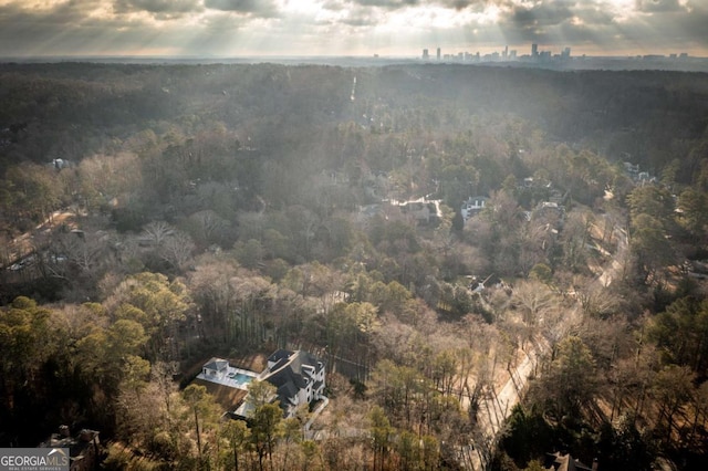 5211 Powers Ferry Rd, Sandy Springs, GA 30327 - aerial overview of property's location with a forest